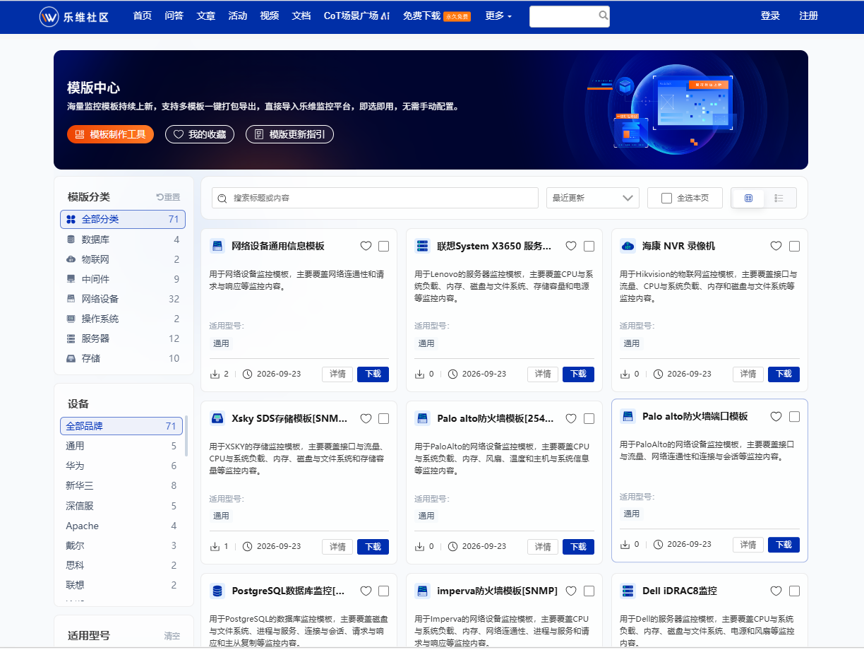 模板中心